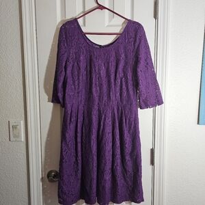 Betsey Johnson Purple Lace Dress